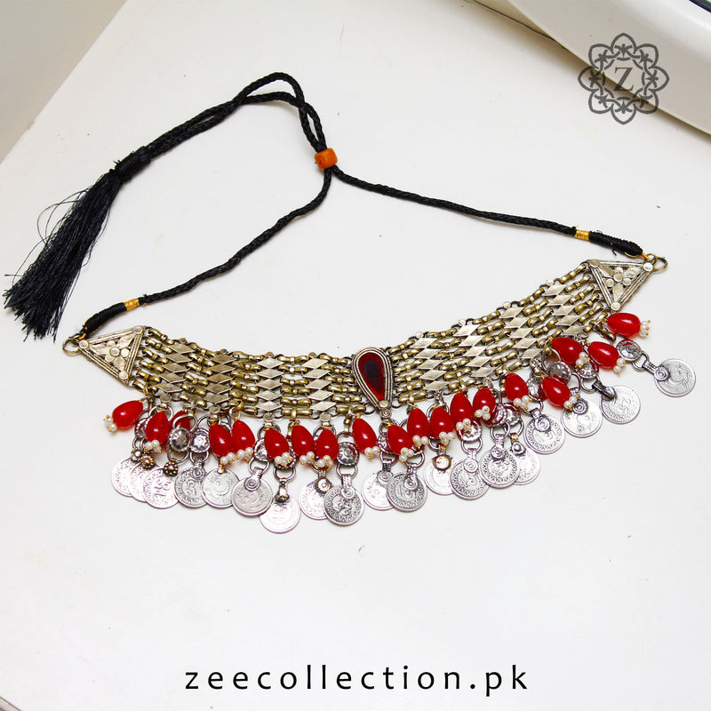 Afghani Coins Choker