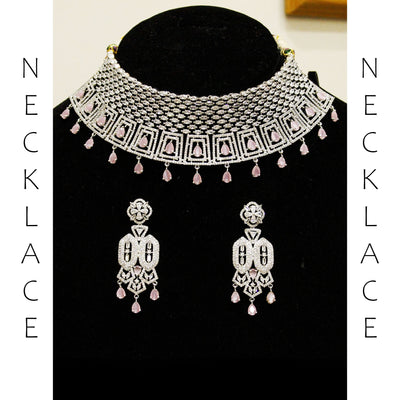 Zircon Chokar Set - PINK - Zee Collection pk