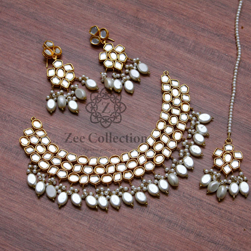 Zanyah Kundan Chokar Set - Zee Collection pk