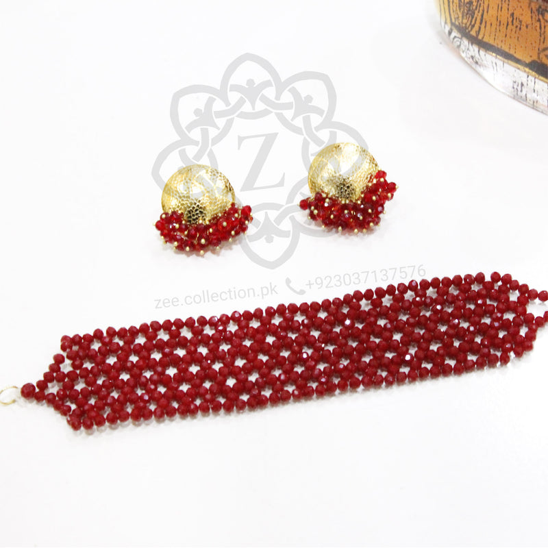 Gajra Stud Choker Set - Zee Collection pk