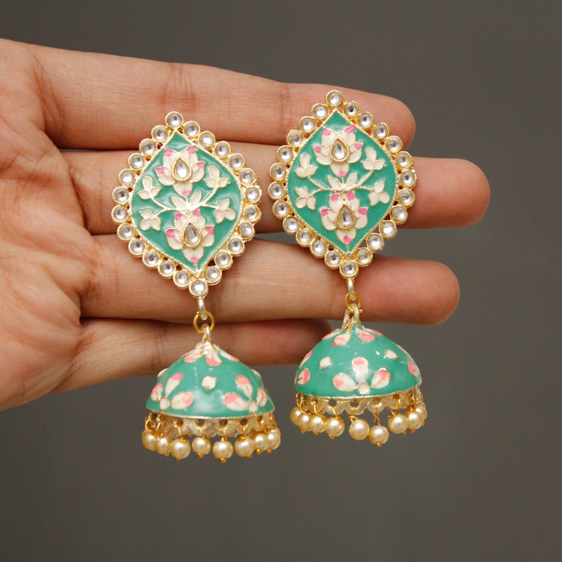 Indian Meenakari Jhumki